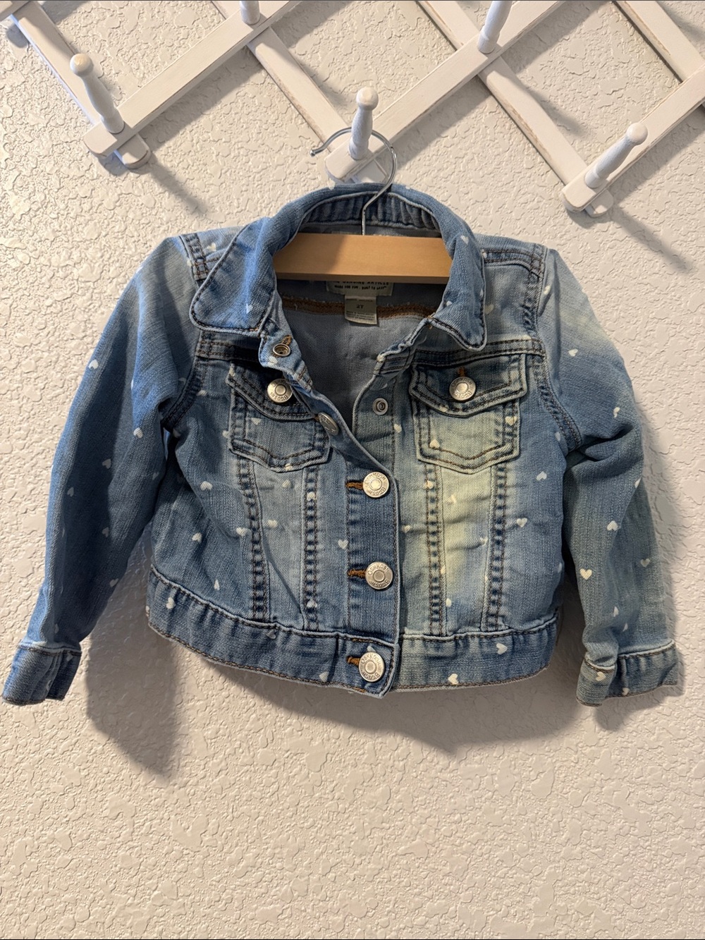 OshKosh B'gosh Light Blue Heart-Print Denim Jacket